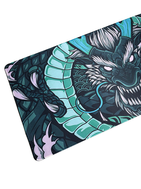 Alfombrilla Eclipse Dragon Verde XXL - 900 x 400 x 3 mm - Antideslizante